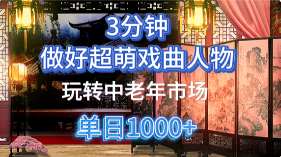 用Ai制作Q版戏剧人物手把手教你吃透中老年经济，5分钟一个成品，多渠道变现-GQ头条