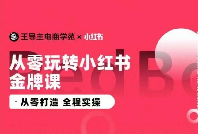 王导主·小红书电商运营实操课，​从零打造  全程实操-GQ头条