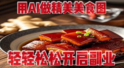 用AI做精美美食图，无需专业设备拍摄，轻轻松松开启副业-GQ头条