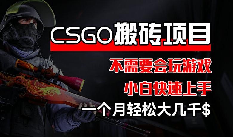 CSGO 装备搬砖项目，操作简单，不需要会玩游戏，小白也能快速上手，一个月轻松大几千【揭秘】-GQ头条