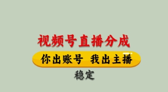 视频号直播分成，全程托管招募，单月轻松变现8k【揭秘】-GQ头条