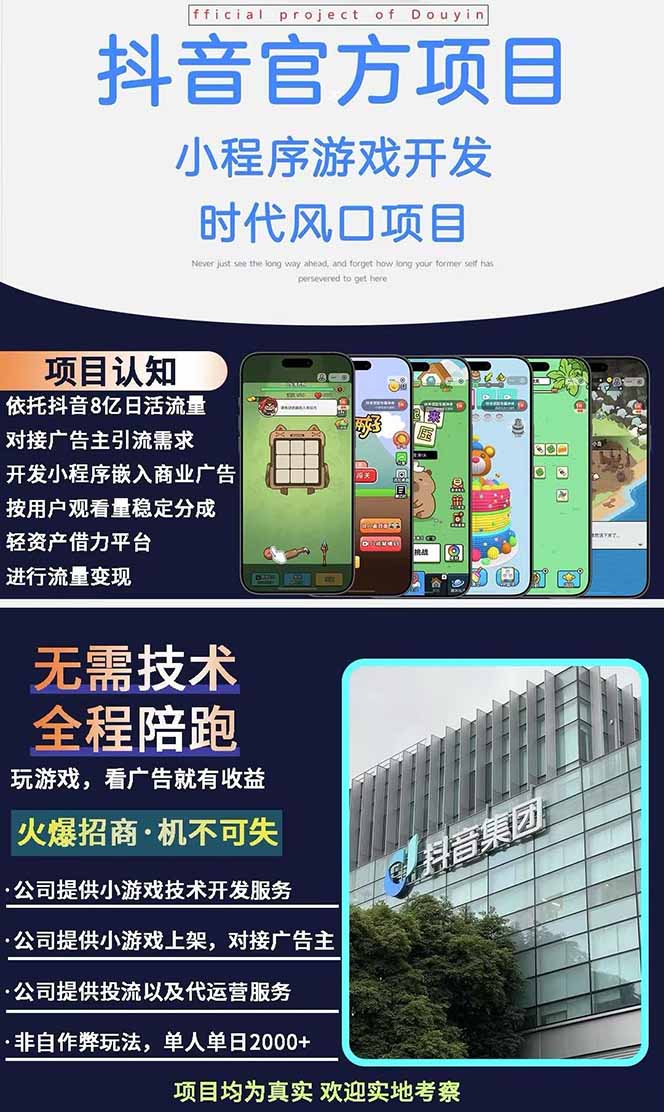 图片[1]-2025最热抖音官方项目 Ai时代风口项目小程序游戏开发 实测单个游戏日收…-GQ头条