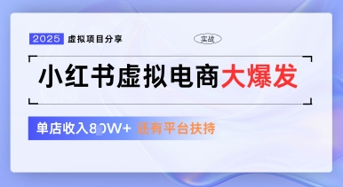 小红书虚拟电商项目，平台大力免费流量扶持，低门槛1拖3玩法-GQ头条